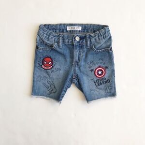 BABygap marvel spider man denim shorts  EUC 2T